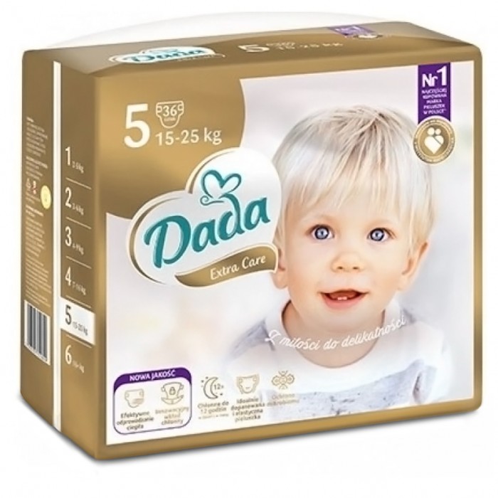 Підгузки дитячі Dada Extra Care, розмір 5 (15–25 кг), 36 шт - 